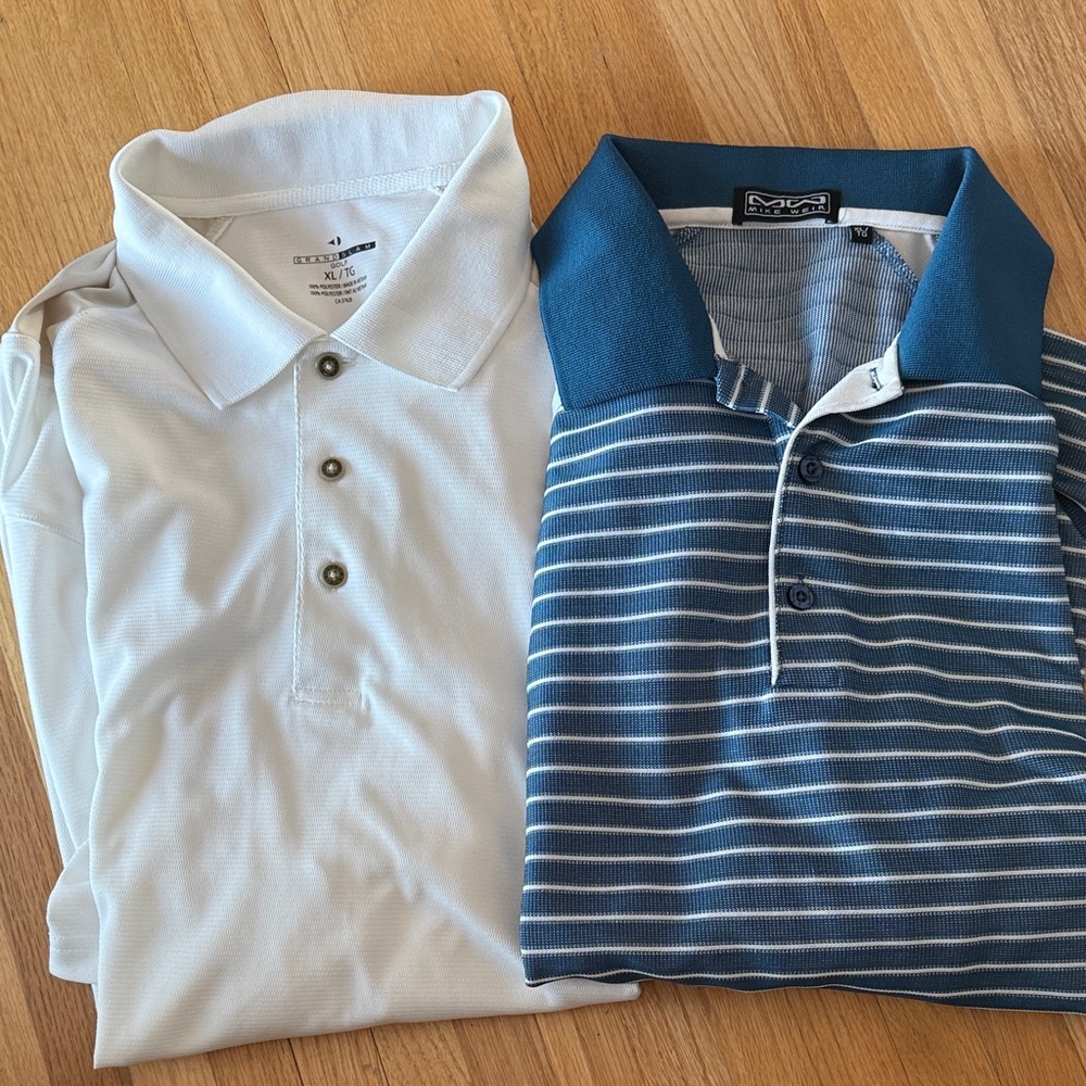 Grand Slam White Mike Weir Whitecand Blue Striped Polo Shirts
Item 225
